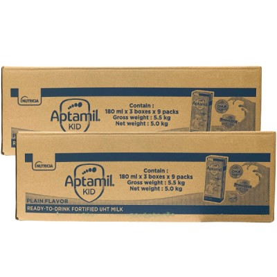 Combo 3 thùng Sữa công thức pha sẵn Aptamil Kid hộp 180ml cho trẻ từ 1 tuổi