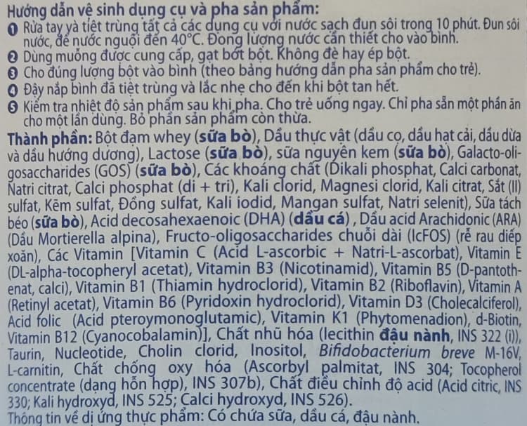 Sữa Aptamil Profutura số 1 lon 800g New Zealand cho trẻ 0-12 tháng