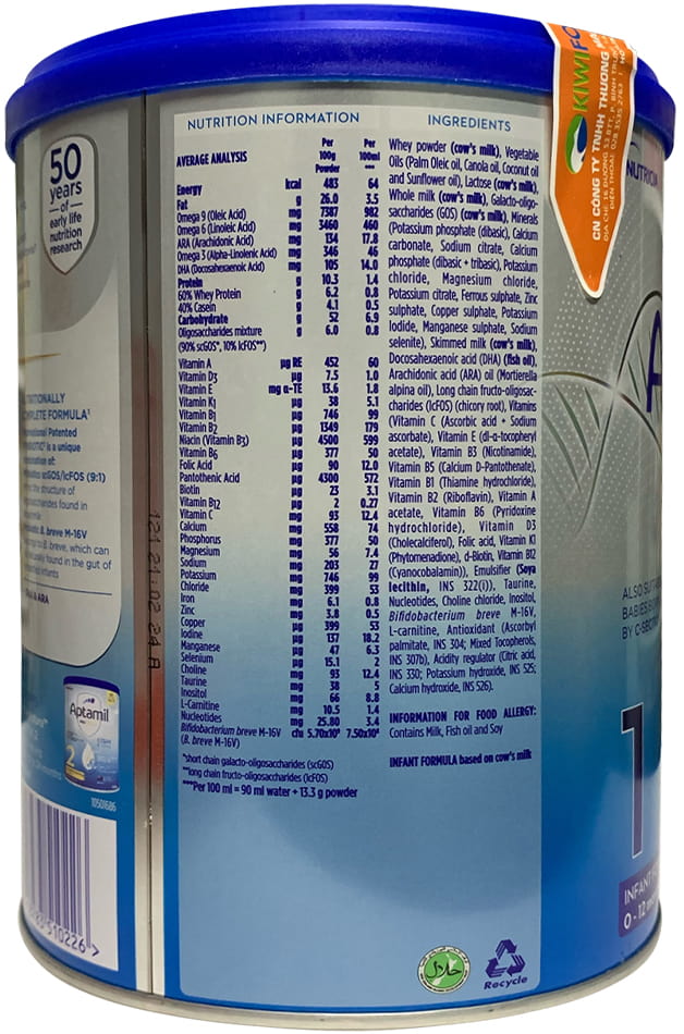 Sữa Aptamil Profutura số 1 800g New Zealand cho trẻ 0-12 tháng