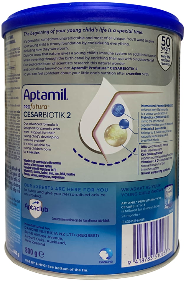 Sữa Aptamil Profutura số 2 lon 800g New Zealand cho trẻ 1-2 tuổi