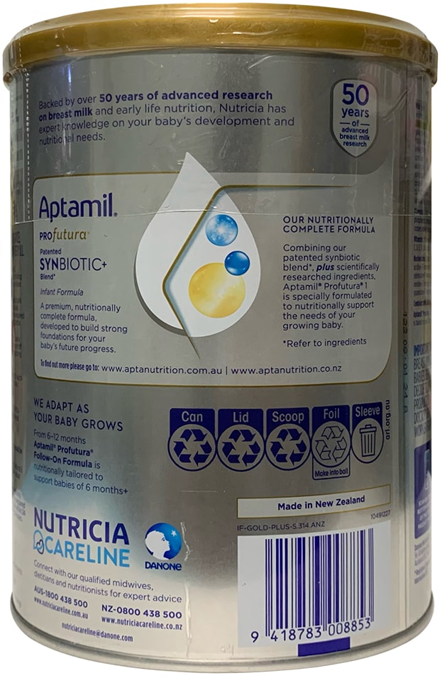 Sữa Aptamil Úc số 1 lon 900g cho trẻ 0-6 tháng tuổi