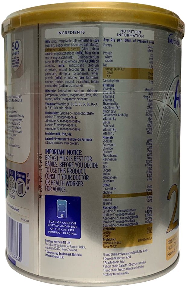Sữa Aptamil Profutura Úc số 2 lon 900g cho trẻ 6-12 tháng
