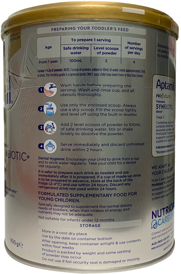 Sữa Aptamil Profutura Úc số 3 lon 900g cho trẻ 1-3 tuổi