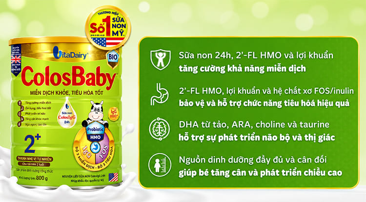 Sữa công thức tốt cho hệ tiêu hoá và tăng cân