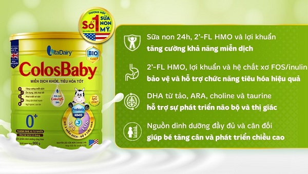 Sữa công thức tốt cho hệ tiêu hoá và tăng cân